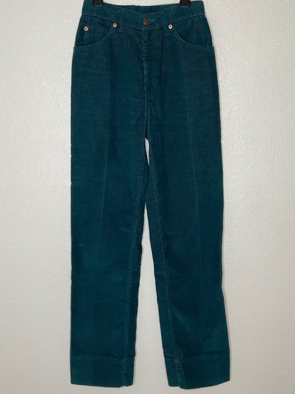 Levi’s corduroy pants dark teal or blue shade Vintage 70s 80s Two Horse Label